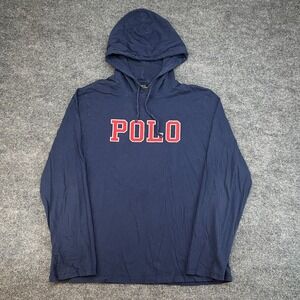 Polo Ralph Lauren Men's Size Large Spell Out Embroidered Lightweight Hoodie
